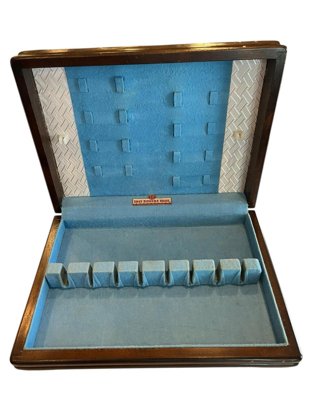 1847 Rogers Bros Wood Storage Chest Only for Flatware Silverware Vintage Empty